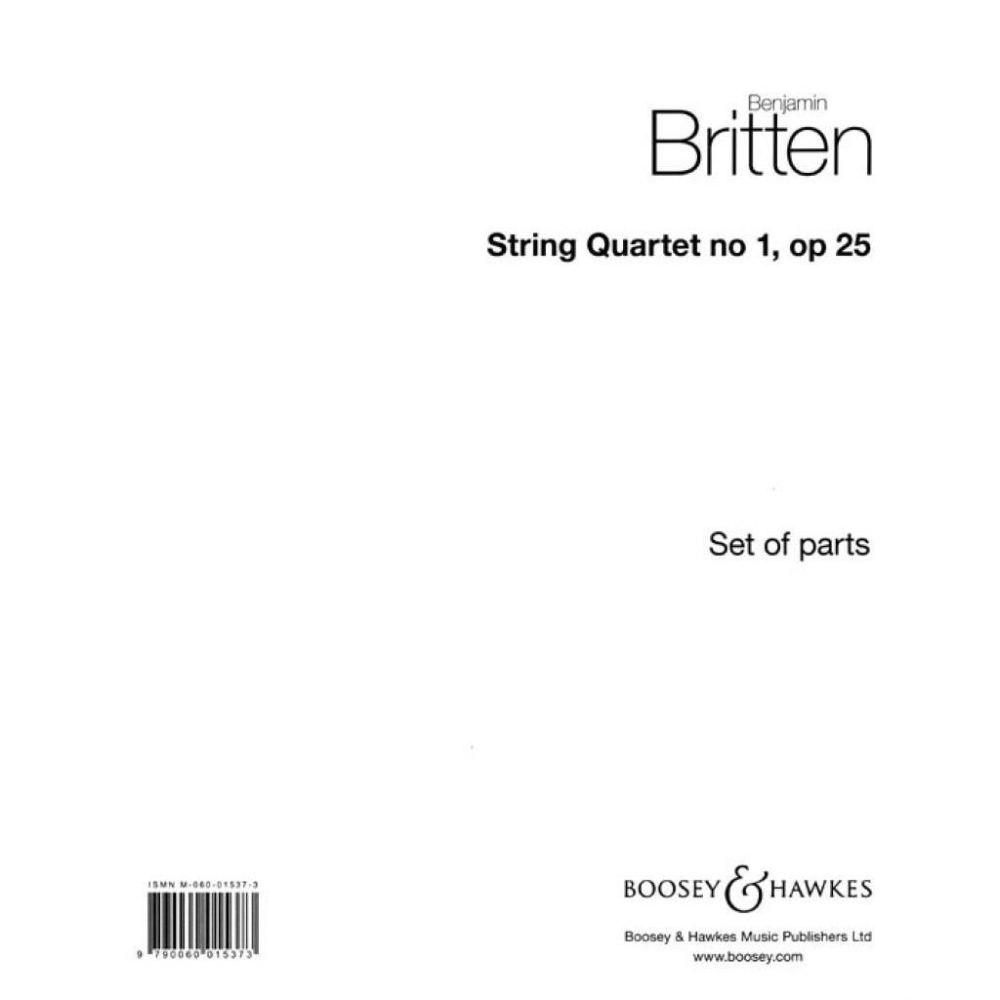 Britten, Benjamin - String Quartet 1 In D op. 25