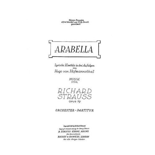 Strauss, Richard - Arabella op. 79 