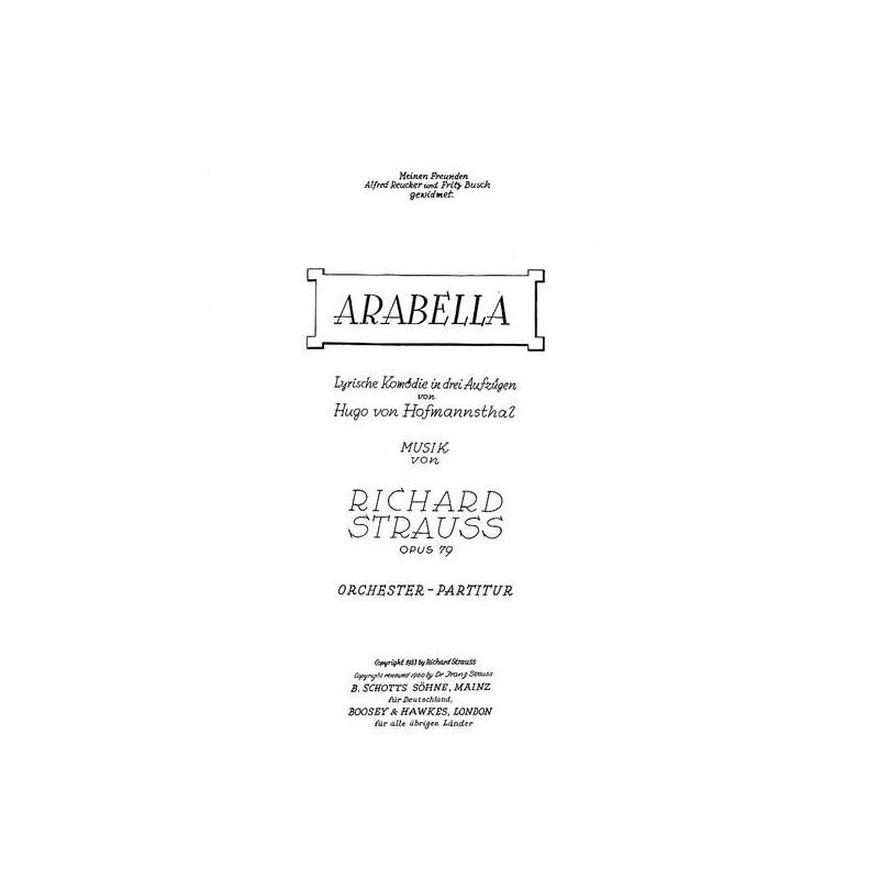 Strauss, Richard - Arabella op. 79 