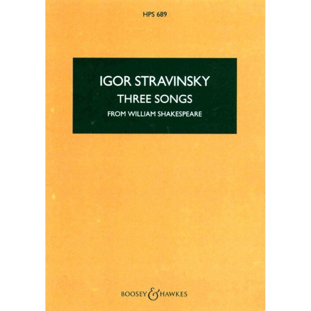 Stravinsky, Igor - Three Songs from William Shakespeare HPS 689