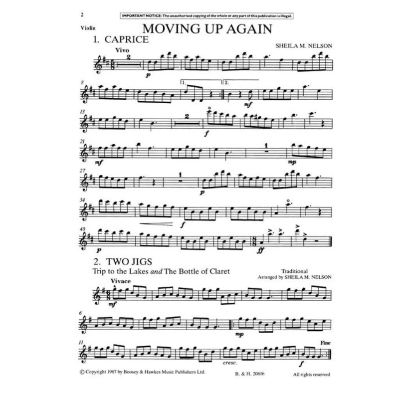 Moving Up Again - A first set of violin pieces in the third position