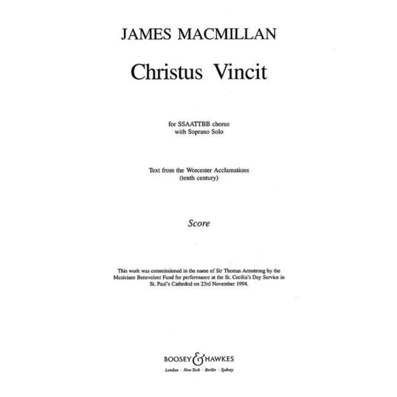 MacMillan, James - Christus Vincit