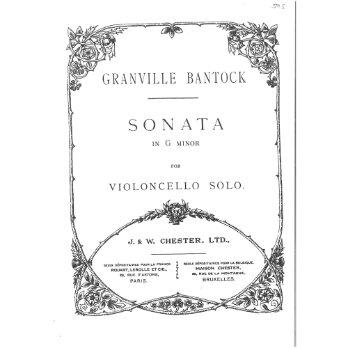 Bantock, Granville - Sonata in G minor