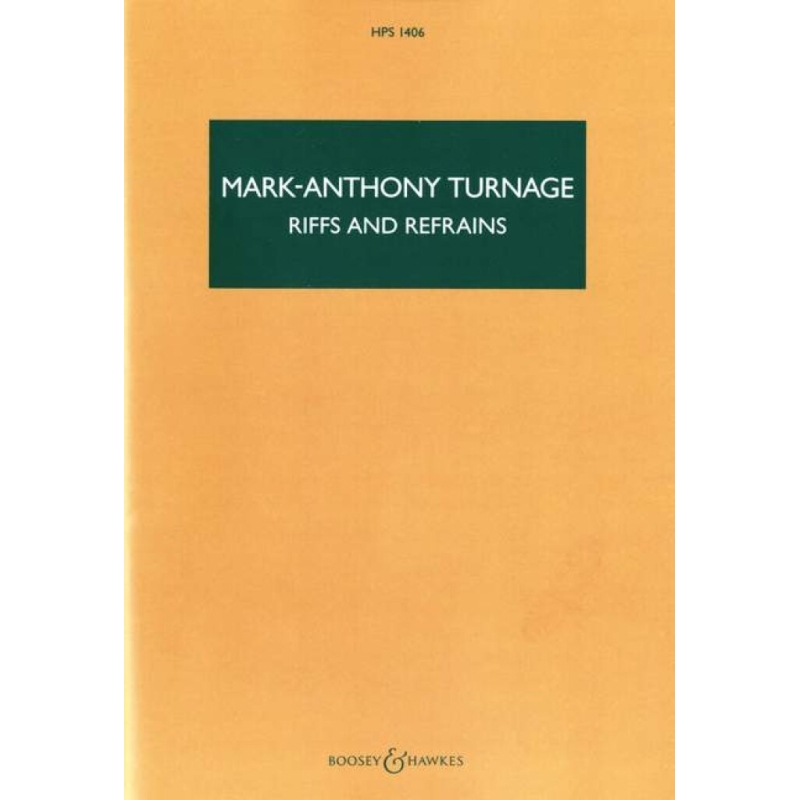 Turnage, Mark-Anthony - Riffs and Refrains HPS 1406