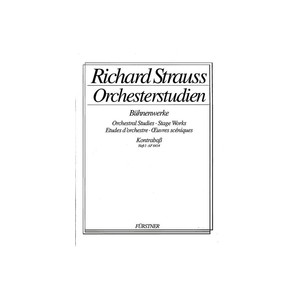 Strauss, Richard - Orchestral Studies Stage Works: Double Bass Vol. 1