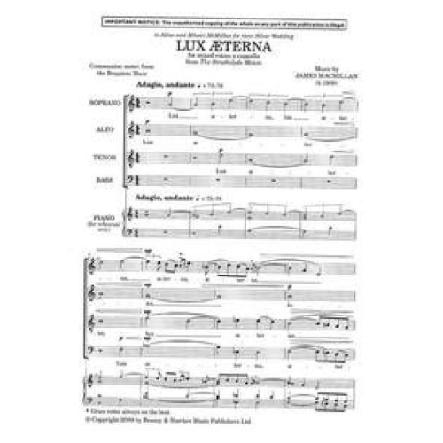 MacMillan, James - Lux aeterna