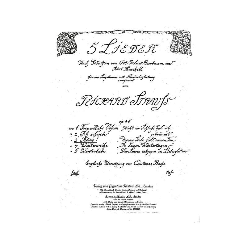 Strauss, Richard - Five Songs op. 48/2 