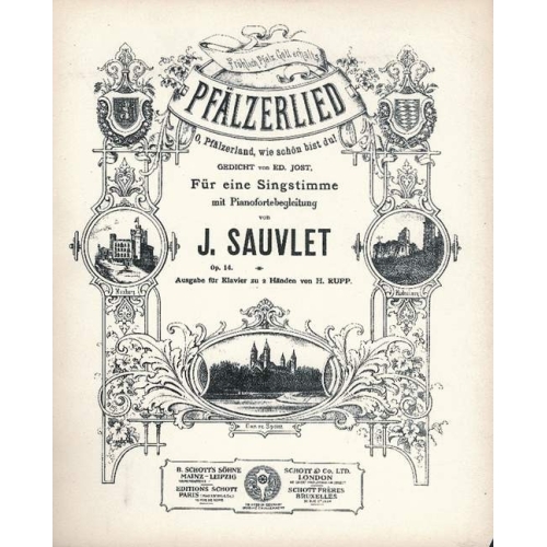 Sauvlet, Jean Bapiste - Pfälzerlied op. 14