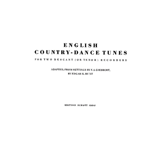 English Country Dance Tunes - from The English Dancing Master