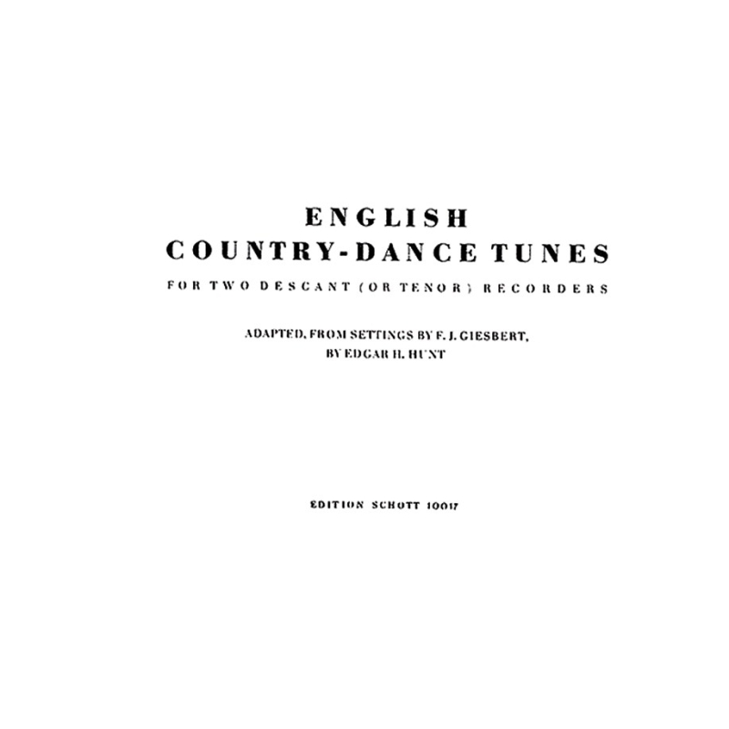 English Country Dance Tunes - from The English Dancing Master