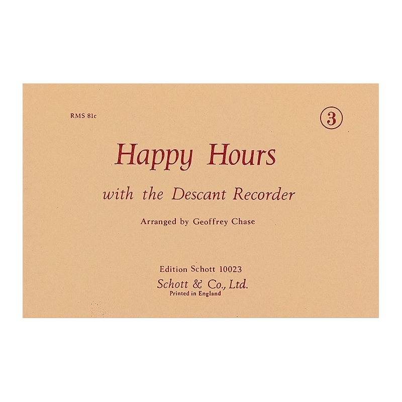 Happy Hours   Vol. 3 - with the Descant Recorder