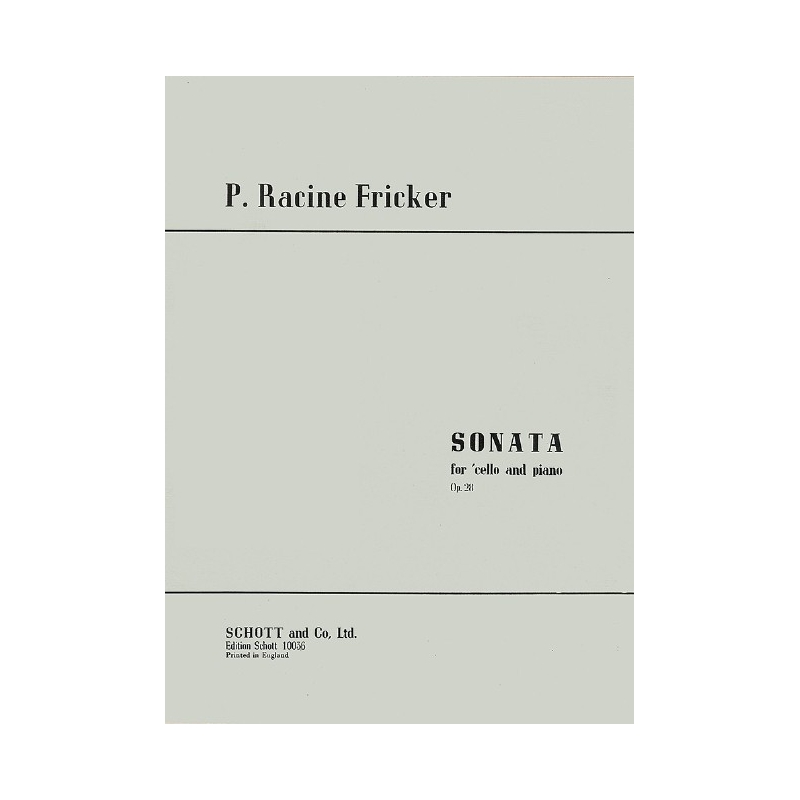 Fricker, Peter Racine - Sonata op. 28 
