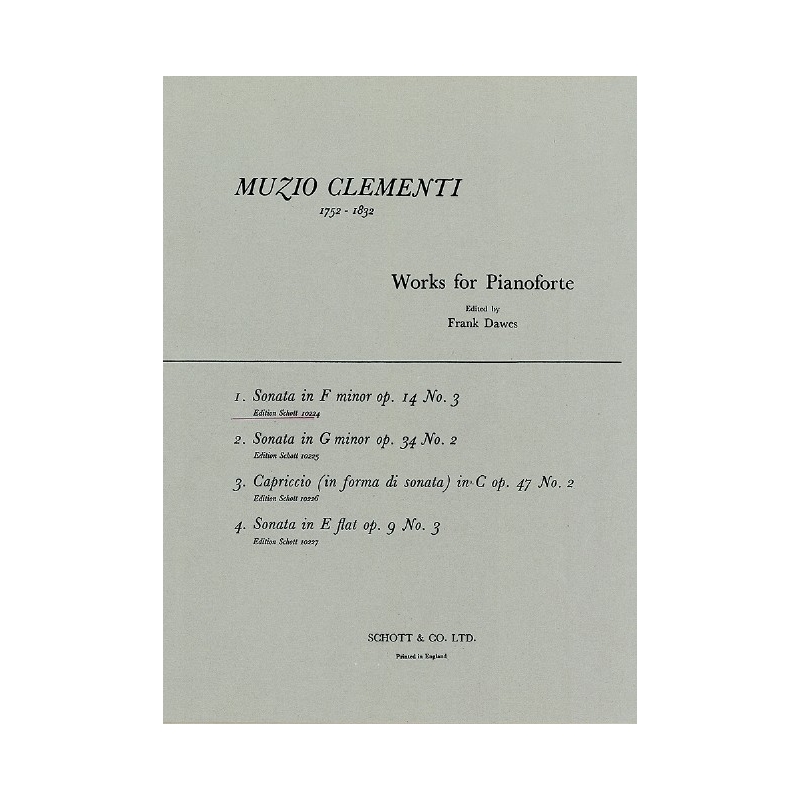 Clementi, Muzio - Sonata F Minor op. 14/3 