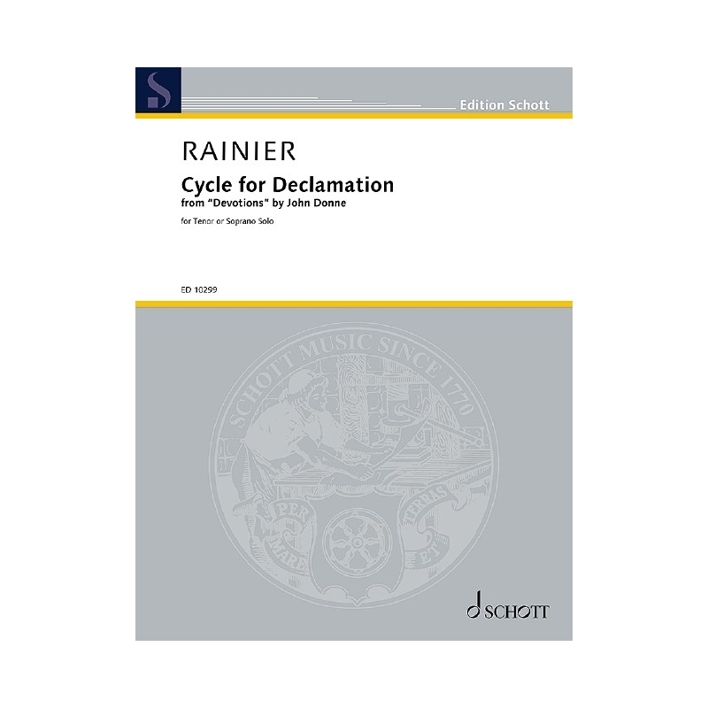 Rainier, Priaulx - Cycle for Declamation 