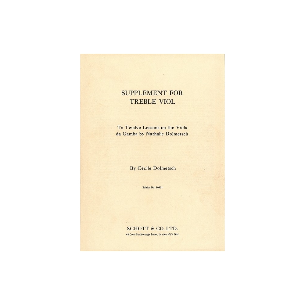 Dolmetsch, Nathalie - Twelve Lessons on the Viola de Gamba 