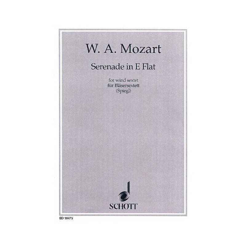 Mozart, Wolfgang Amadeus - Serenade in E flat Major KV 375