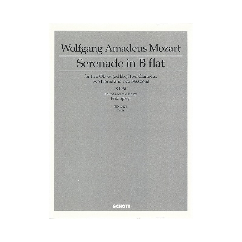 Mozart, Wolfgang Amadeus - Serenade in Bb major KV 196f
