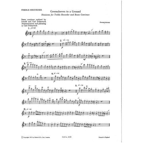 Greensleeves to a Ground 