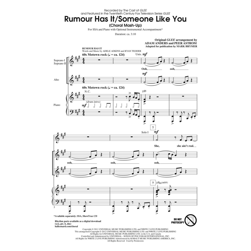 Adkins, Adele - Rumour Has It/Someone Like You