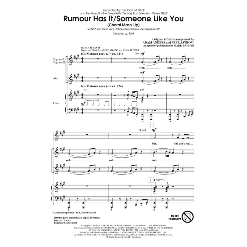Adkins, Adele - Rumour Has It/Someone Like You