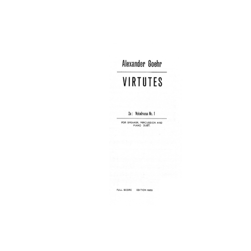 Goehr, Alexander - Virtutes 