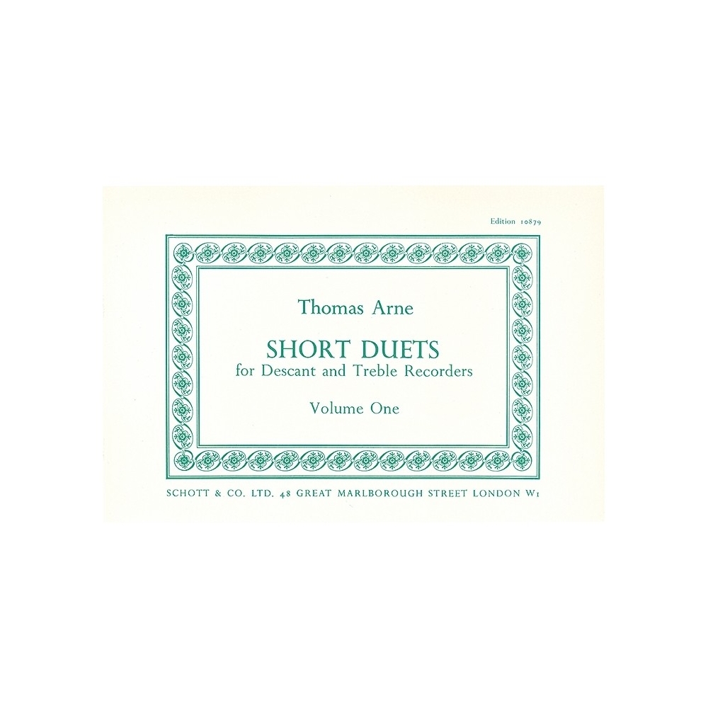 Arne, Thomas Augustine - Short Duets   Vol. 1