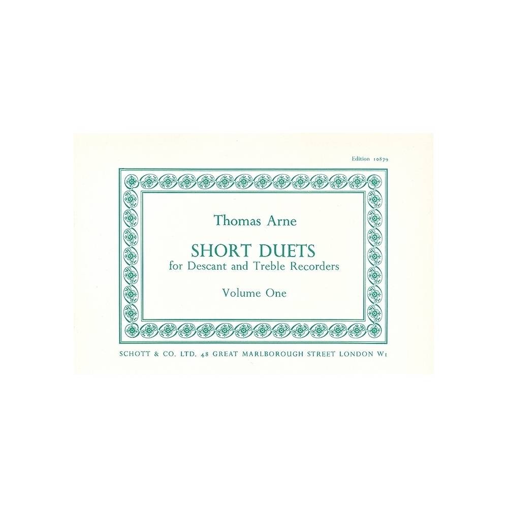 Arne, Thomas Augustine - Short Duets Vol. 1