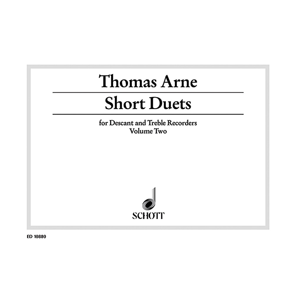 Arne, Thomas Augustine - Short Duets   Vol. 2