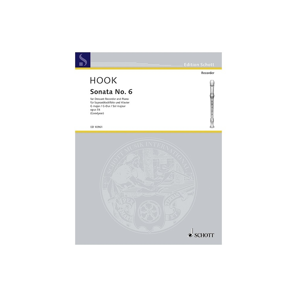 Hook, James - Sonata No 6 
