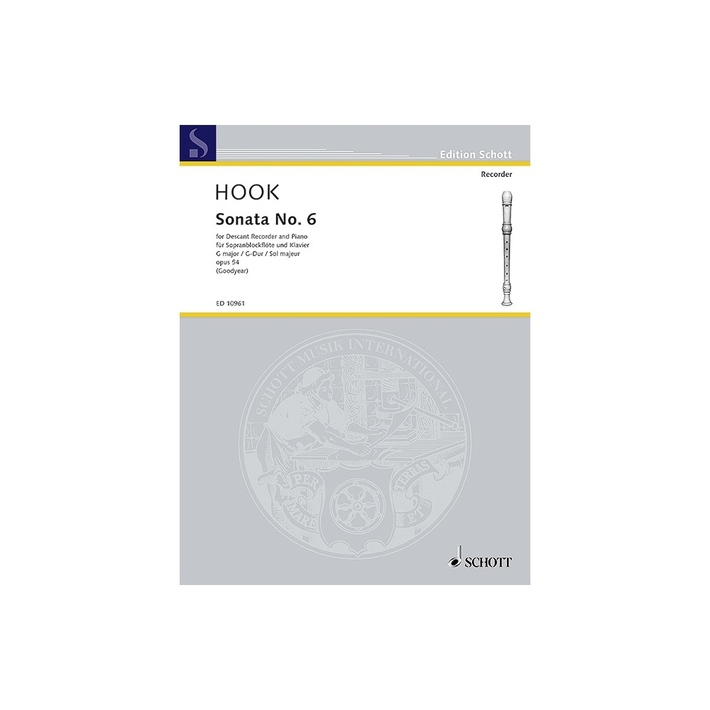 Hook, James - Sonata No 6