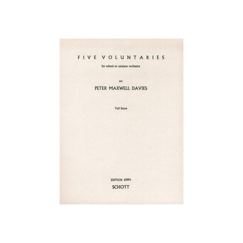 Maxwell Davies, Sir Peter - 5 Voluntaries 