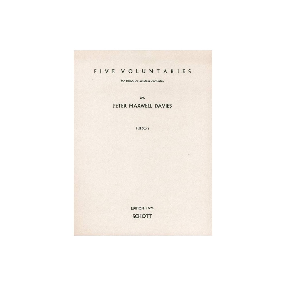 Maxwell Davies, Sir Peter - 5 Voluntaries 