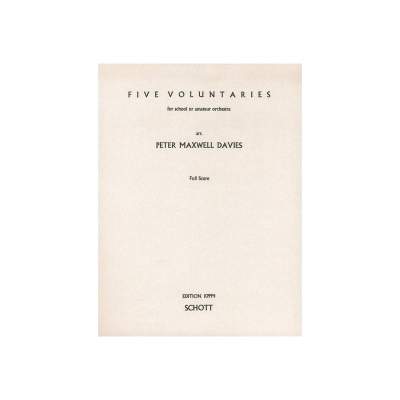 Maxwell Davies, Sir Peter - 5 Voluntaries 