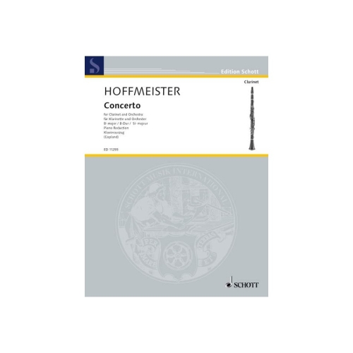 Hoffmeister, Franz Anton - Concerto in Bb for Clarinet and Orchestra