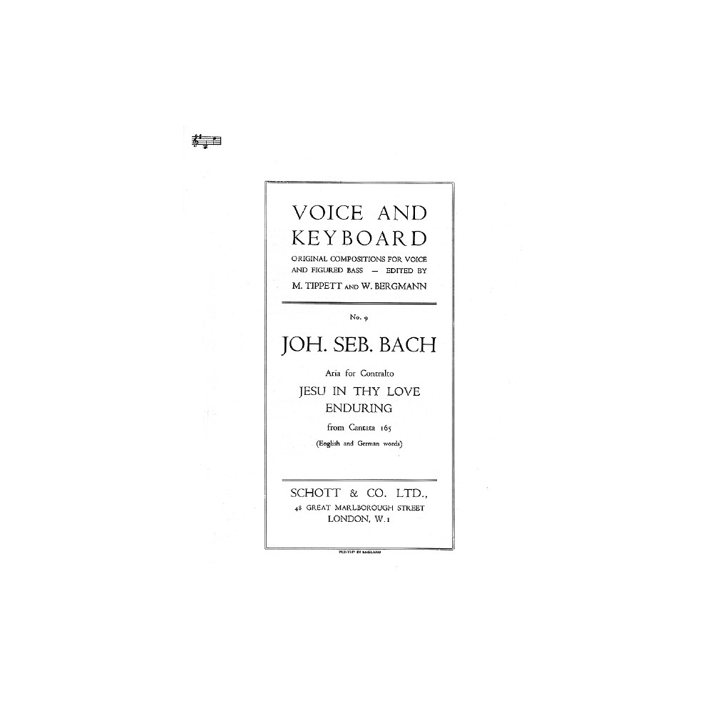 Bach, J.S - Jesu in thy love enduring BWV 165 No. 9