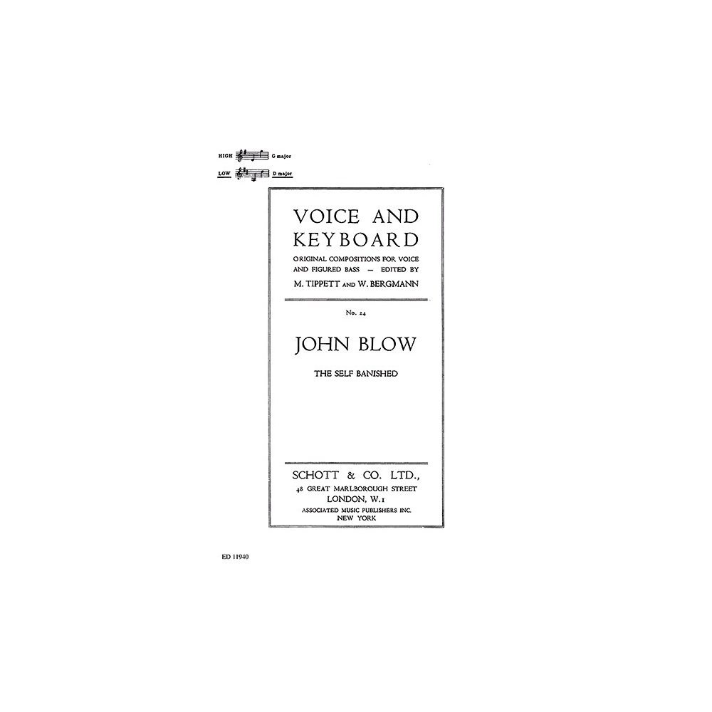 Blow, John - The Self Banished No. 24