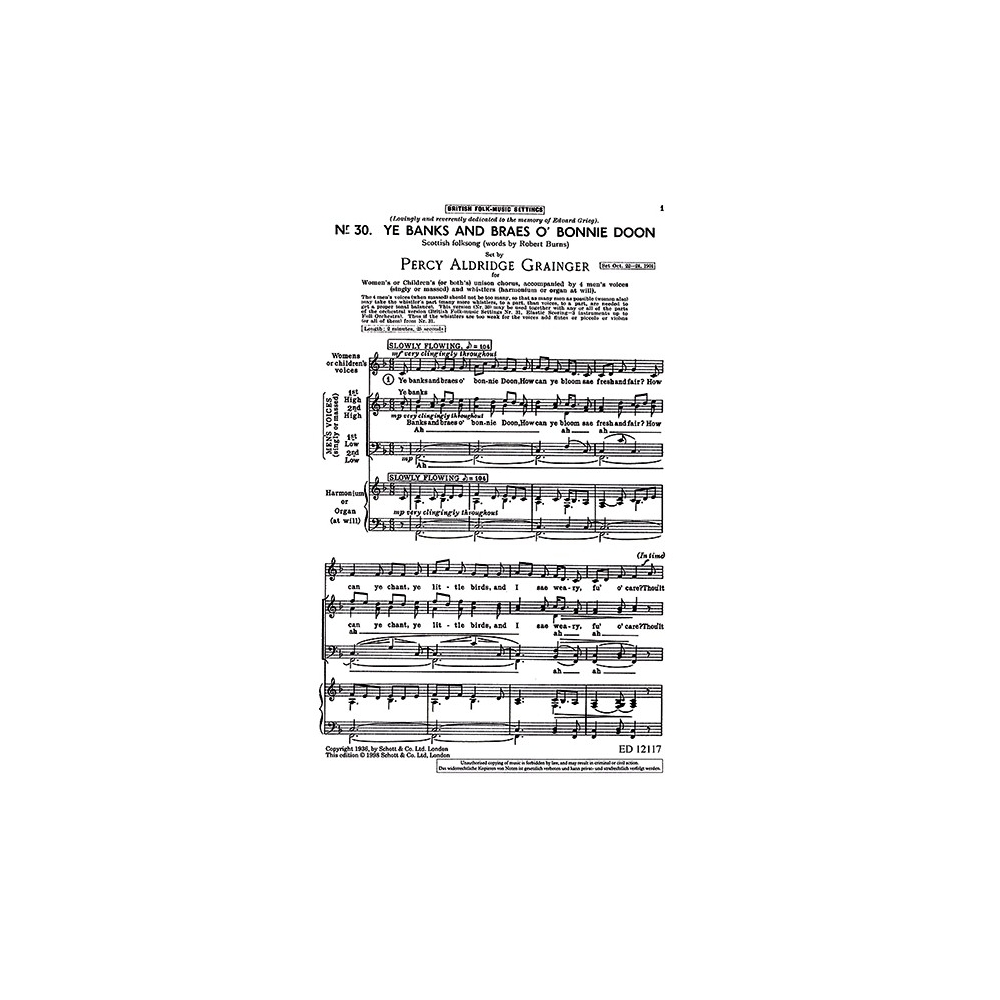 Grainger, George Percy Aldridge - British Folk-Music Settings 