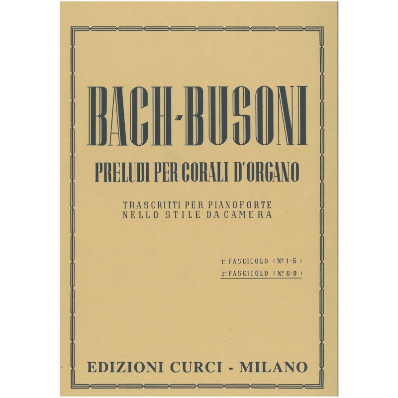 Bach, J.S - Preludi Vol. 2 (6-9) (Busoni)