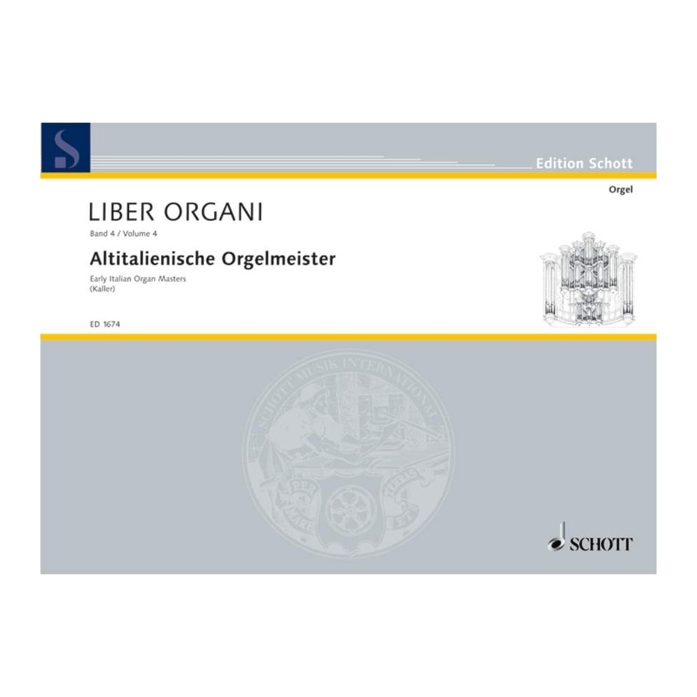 Early Italian Organ Masters   Heft 1 - Ausgewählt und für den praktischen Gebrauch bezeichnet von Ernst Kaller