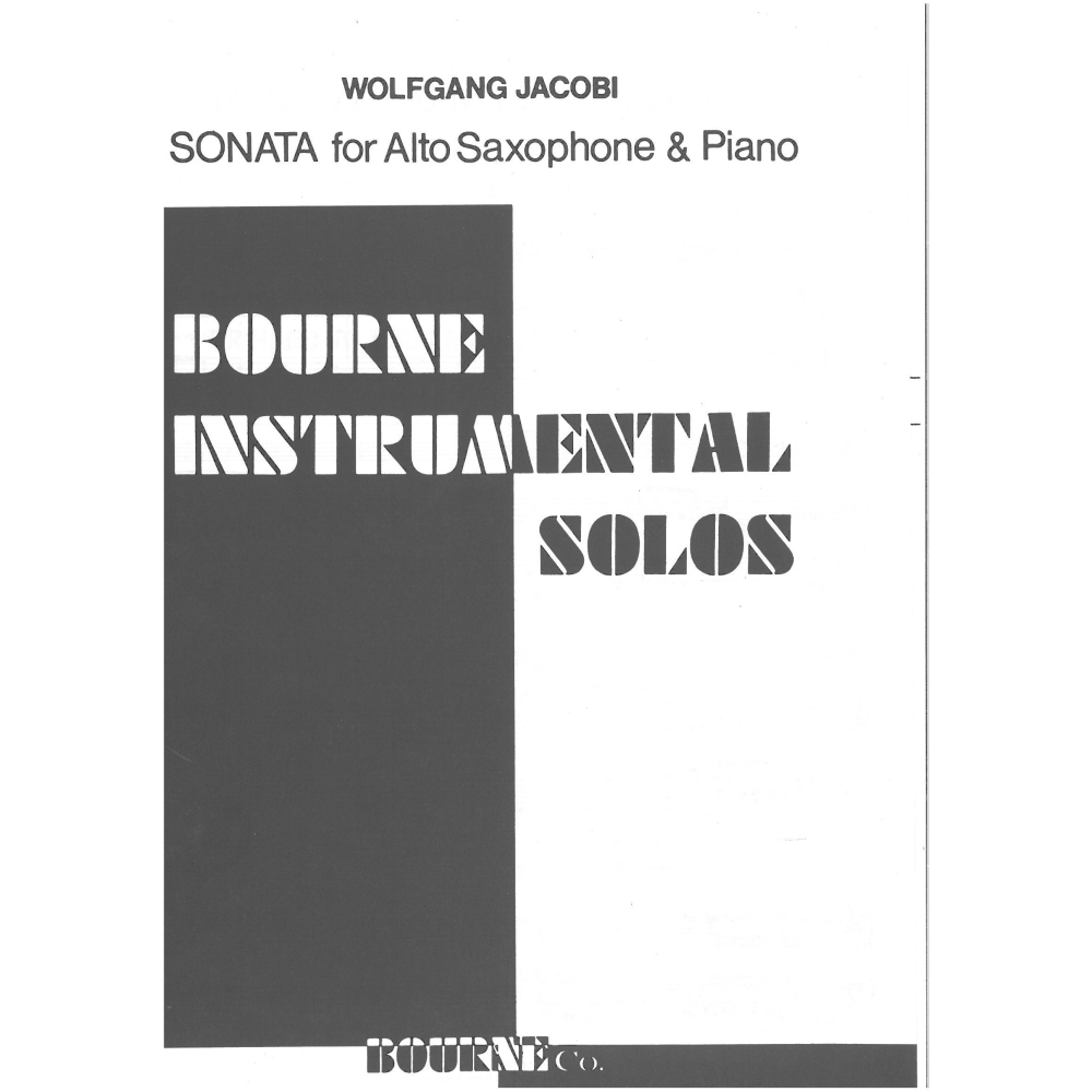 Jacobi, Wolfgang - Sonata for Alto Saxophone & Piano