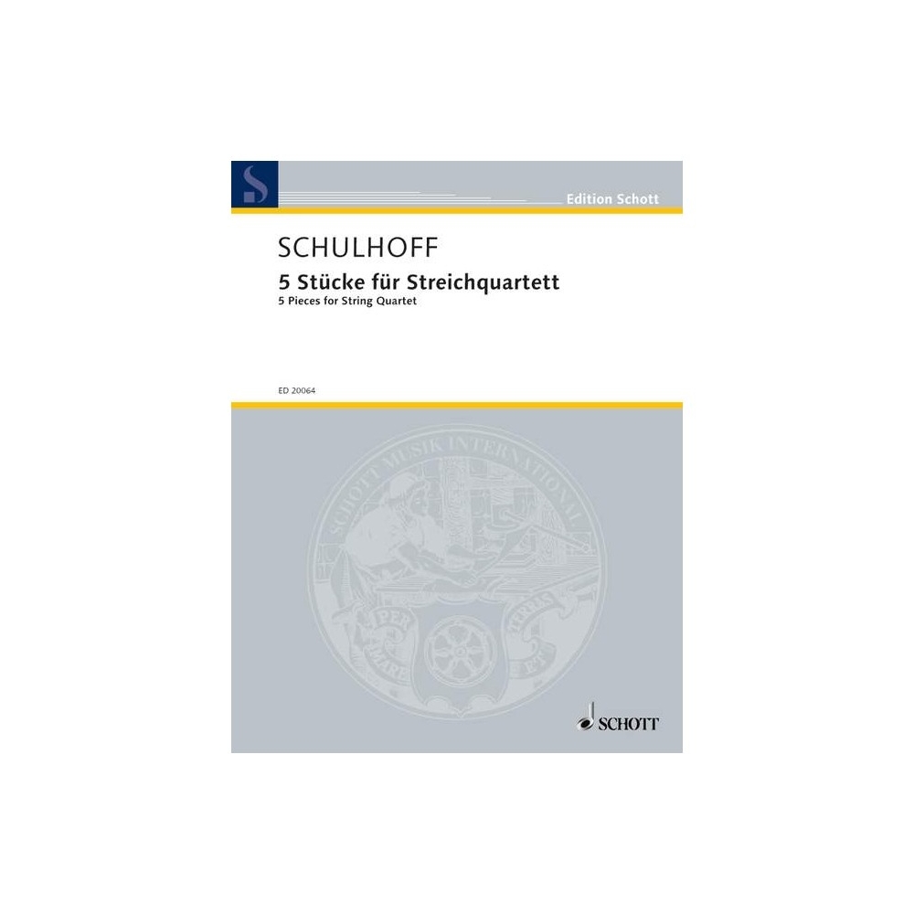 Schulhoff, Erwin - 5 Pieces for String Quartet 