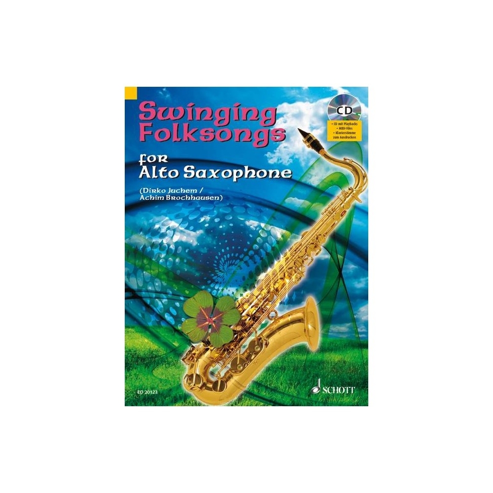 Swinging Folksongs for Alto Saxophone - plus CD: Full performances and Play-Along-Tracks - Piano part to print