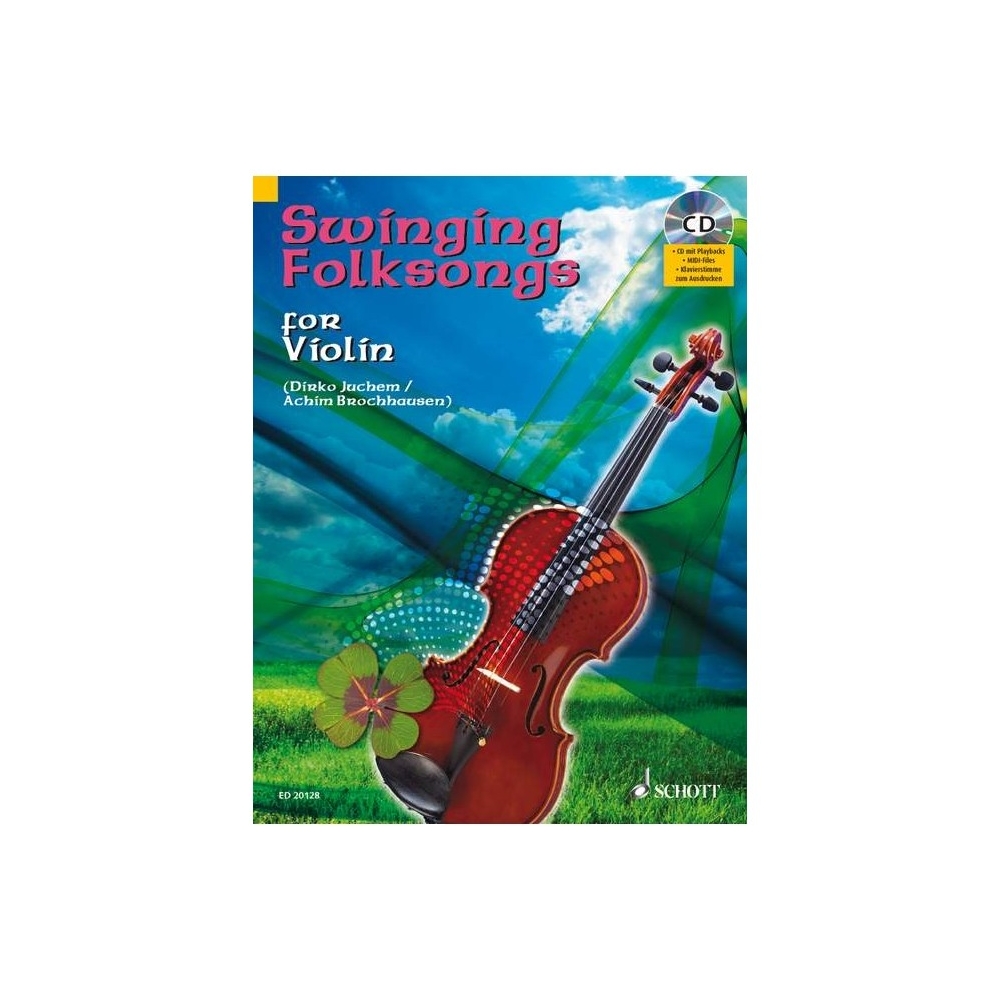 Swinging Folksongs for Violin - plus CD: Full performances and Play-Along-Tracks - Piano part to print