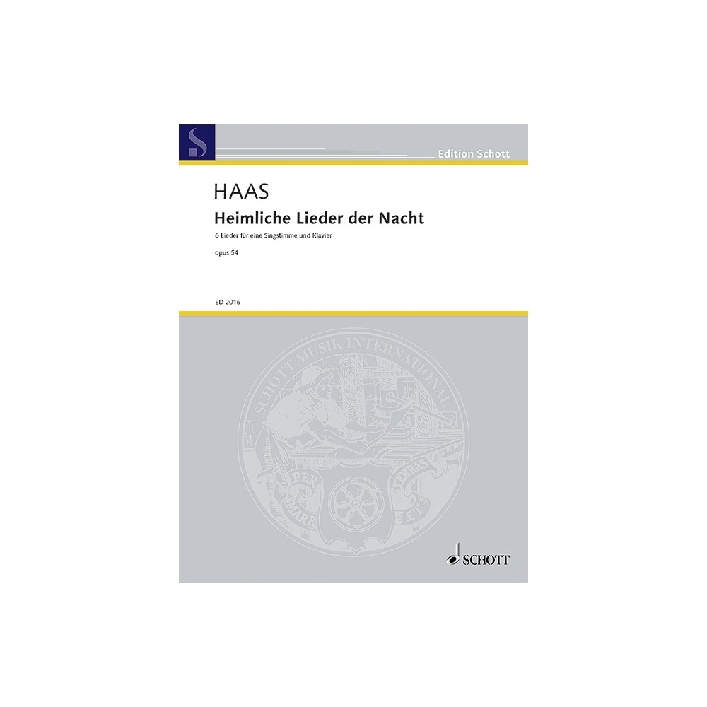 Haas, Joseph - Heimliche Lieder der Nacht op. 54 