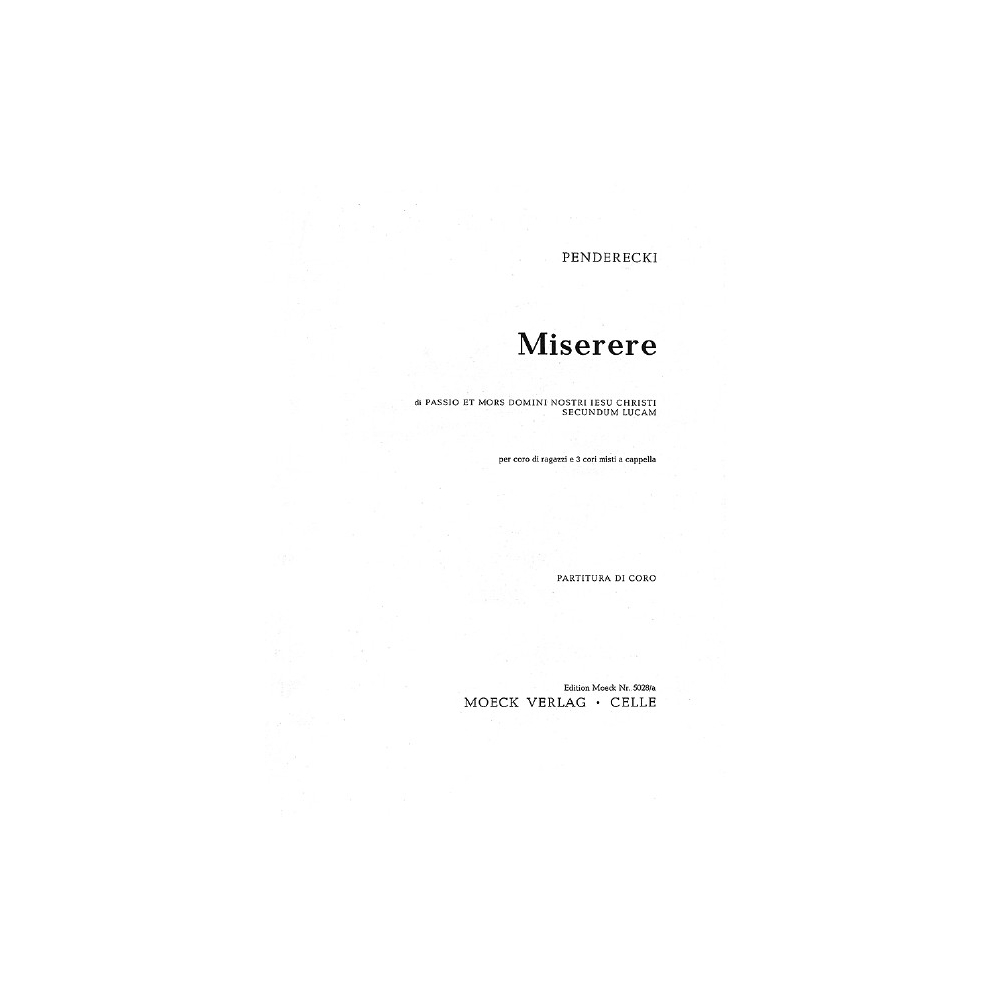Penderecki, Krzysztof - Miserere 
