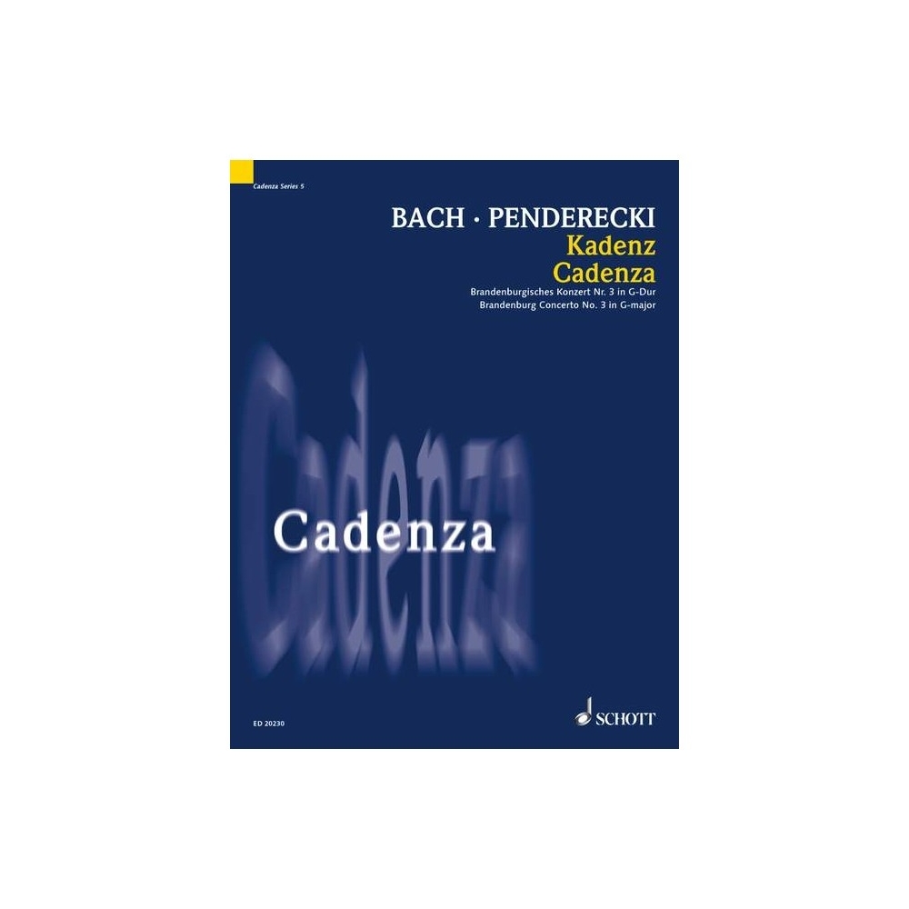 Penderecki, Krzysztof - Cadenza for the Brandenburg Concerto No. 3 G major by Johann Sebastian Bach