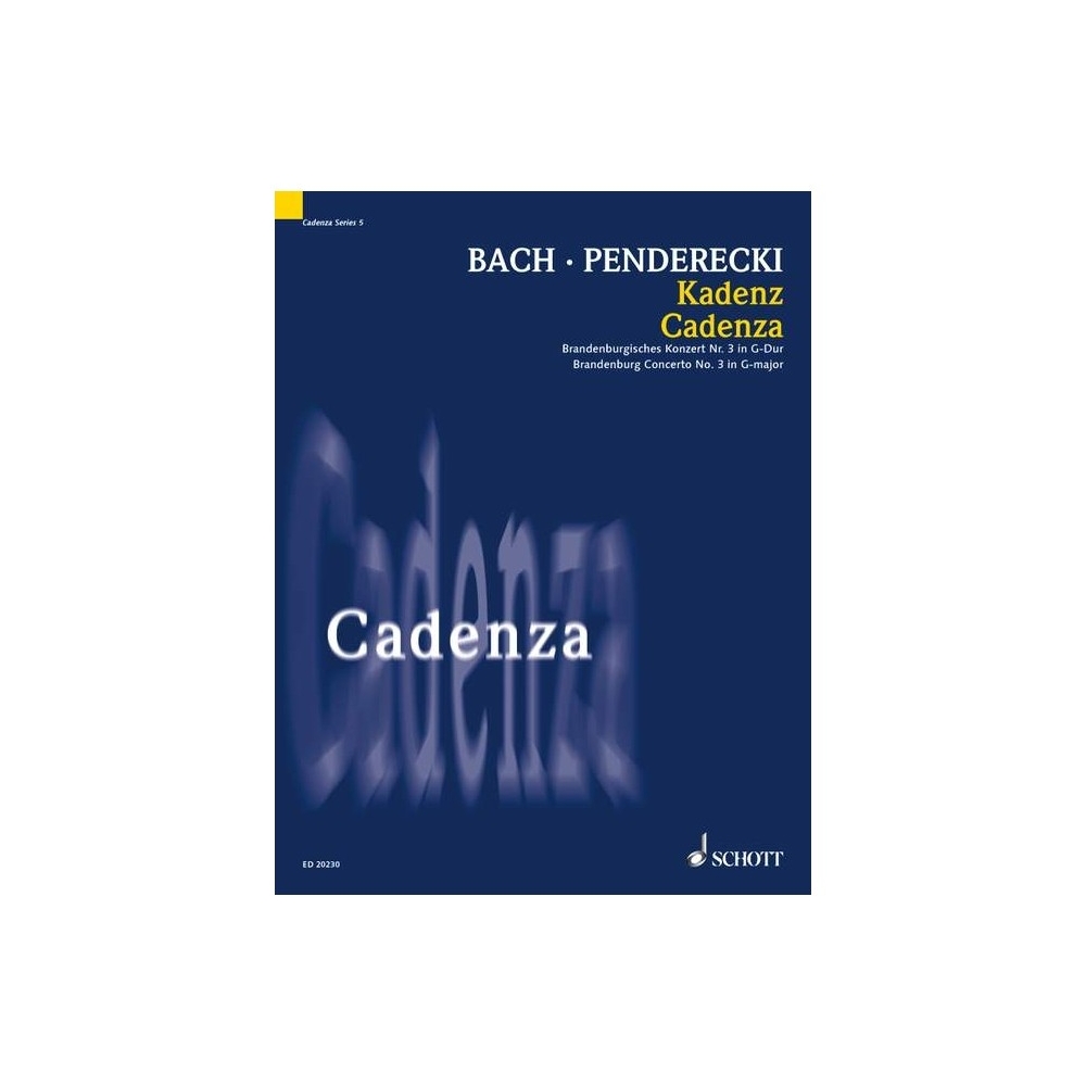 Penderecki, Krzysztof - Cadenza for the Brandenburg Concerto No. 3 G major by Johann Sebastian Bach Vol. 5