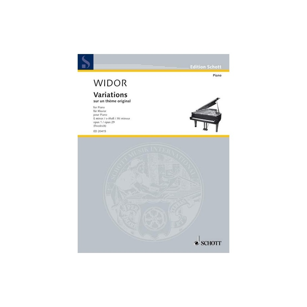 Widor, Charles-Marie - Variations sur un thème original op. 1 und 29