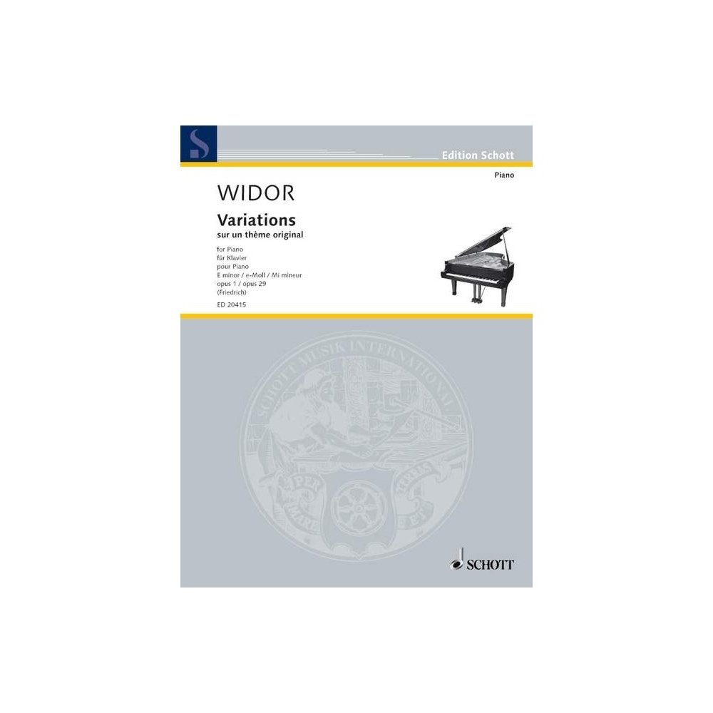 Widor, Charles-Marie - Variations sur un thème original op. 1 und 29 