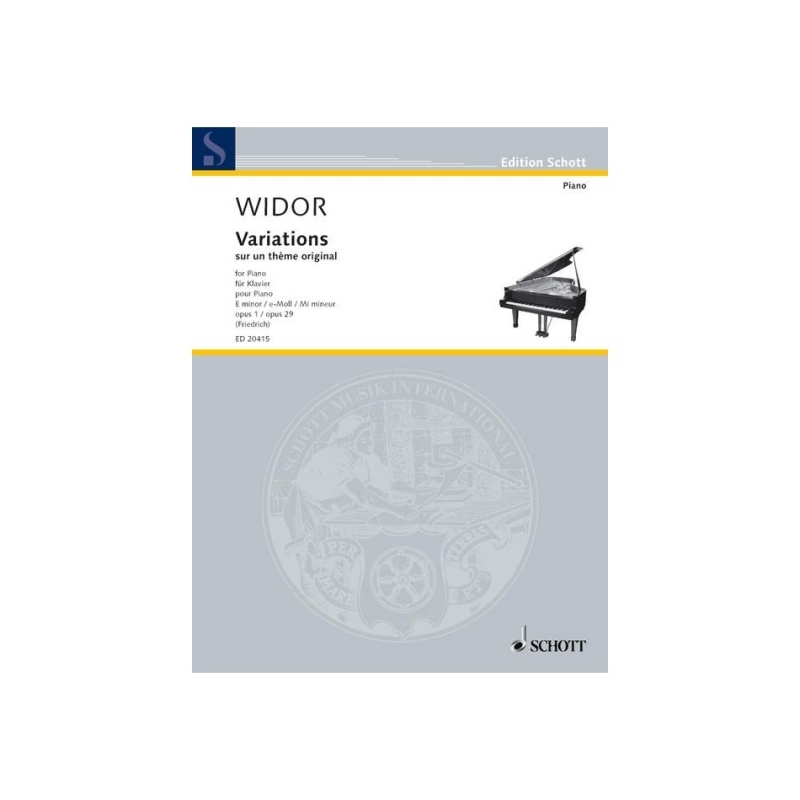 Widor, Charles-Marie - Variations sur un thème original op. 1 und 29